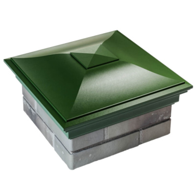 Колпак на столб забора MONBLAN Зеленый 1,5х1,5 кирпича 4