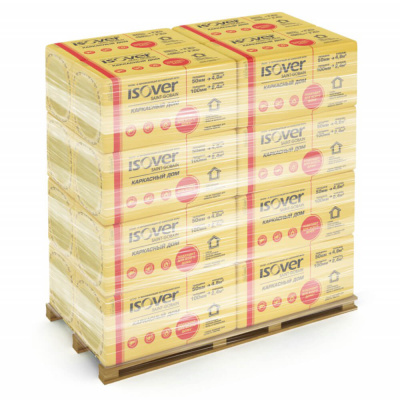 Утеплитель ИЗОВЕР Каркасный Дом 50х600х1000мм 8шт 4,8м2 0,24м3 упаковка